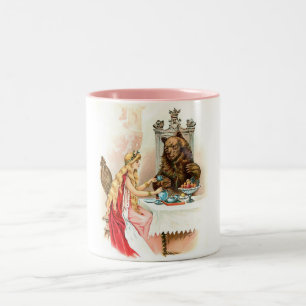Die Schönheit und die Tasse des Brotes