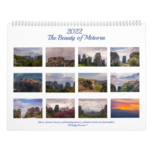 Die Schönheit von Meteora - großer Kalender (Rückseite)