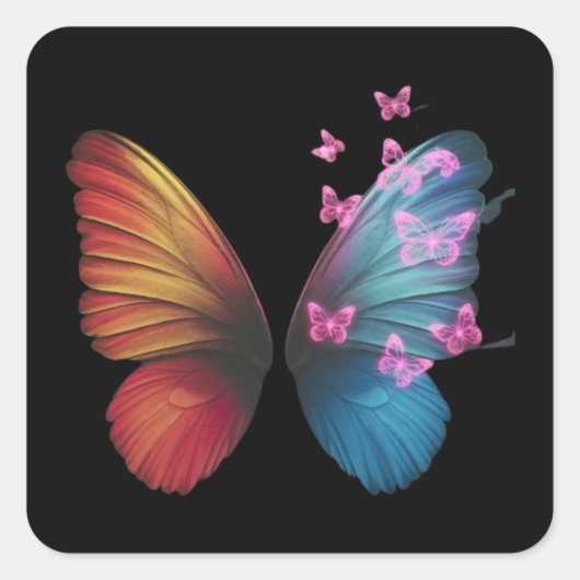 Die Schönheit zeigen Quadratischer Aufkleber (Vorderseite)