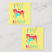 Die schönste Mama für den Mops je Mitteilungskarte (Vorne/Hinten)