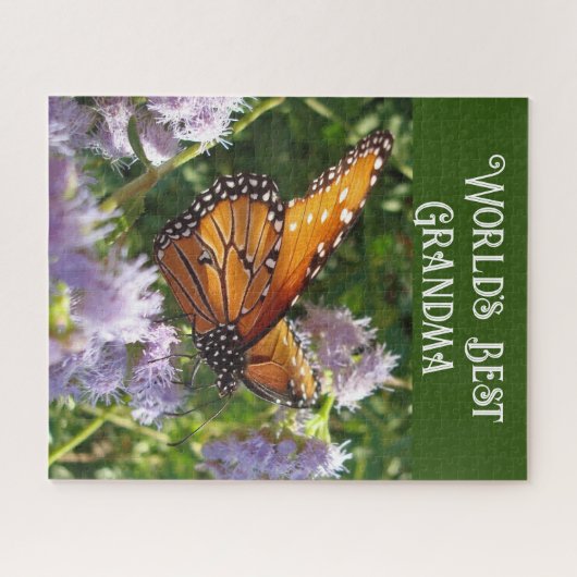 Die schönste Oma der Welt Schöne Monarchschmetterl Puzzle (Horizontal)