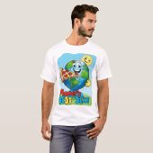 "Die schönste Scheibe des Planeten: Erde mit Pizza T-Shirt (Vorne ganz)