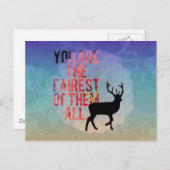 Die Schönste von ihnen alle. Postkarte (Vorne/Hinten)