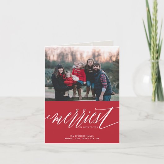 Die schönste Weihnachtskarte der Tage Feiertagskarte (Vorderseite)