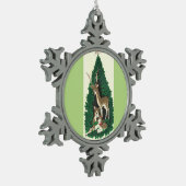 Die schönste Weihnachtsweihnachtsbaumstute Schneeflocken Zinn-Ornament (Links)