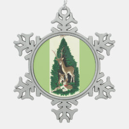 Die schönste Weihnachtsweihnachtsbaumstute Schneeflocken Zinn-Ornament