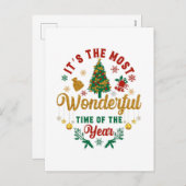 Die schönste Weihnachtszeit Feiertagspostkarte (Vorne/Hinten)