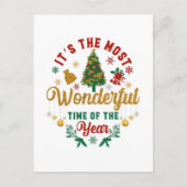 Die schönste Weihnachtszeit Feiertagspostkarte (Vorderseite)