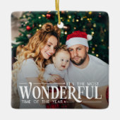 Die schönste Zeit 2 Bilder Weihnachten Keramikornament (Vorderseite)