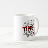 Die schönste Zeit Büffel kariert Kaffeetasse (VorderseiteRechts)