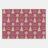 Die schönste Zeit der Waldlandschneeflocke Geschenkpapier Set (Vorderseite 3)