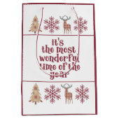 Die schönste Zeit der Waldlandschneeflocke Mittlere Geschenktüte (Vorderseite)