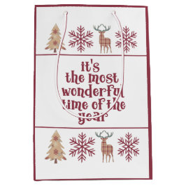 Die schönste Zeit der Waldlandschneeflocke Mittlere Geschenktüte