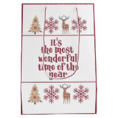 Die schönste Zeit der Waldlandschneeflocke Mittlere Geschenktüte (Rückseite)