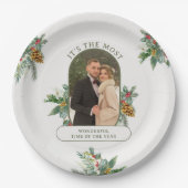 Die schönste Zeit des Fotos Weihnachten Pappteller (Vorderseite)