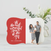 die schönste Zeit des Jahres... Feiertagskarte (Stehend Vorderseite)