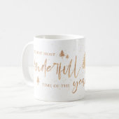 Die schönste Zeit des Jahres Gold Weihnachten Kaffeetasse (Vorderseite Links)