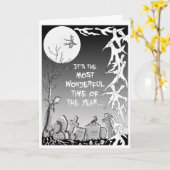 'Die schönste Zeit des Jahres' Halloween-Karte Karte (Gelbe Blume)