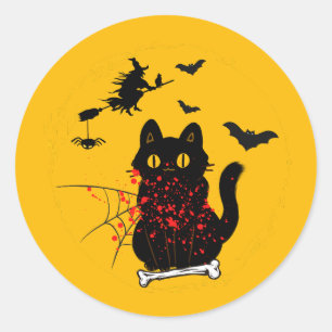Die schönste Zeit des Jahres Halloween Runder Aufkleber