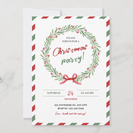 Die schönste Zeit des Jahres ist hier Einladung (Vorderseite)