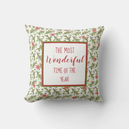 Die schönste Zeit des Jahres - Pine & Poinsettias Kissen