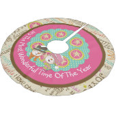 Die schönste Zeit des Jahres Polyester Weihnachtsbaumdecke (Schrägansicht)