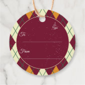 Die schönste Zeit des Jahres Raute Weihnachten Geschenkanhänger (Rückseite)