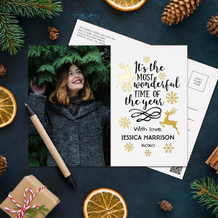 Die schönste Zeit des Jahres real Folien Feiertagspostkarte