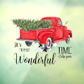 Die schönste Zeit des Jahres Roter LKW Fensteraufkleber (Blatt 3)