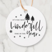 Die schönste Zeit des Jahres Schwarze Weihnachten Geschenkanhänger (Vorderseite)