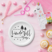 Die schönste Zeit des Jahres Schwarze Weihnachten Pappteller (Party)