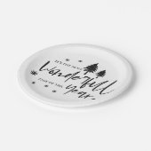 Die schönste Zeit des Jahres Schwarze Weihnachten Pappteller (Schrägansicht)