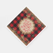 Die schönste Zeit des Jahres Tartan Xmas Serviette (Ecke)