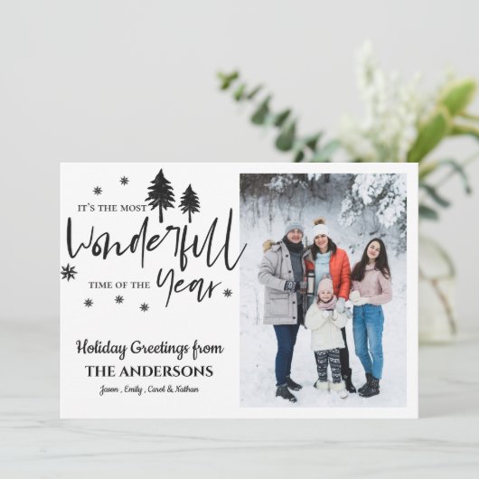 Die schönste Zeit des Jahres Weihnachten Foto (Stehend Vorderseite)