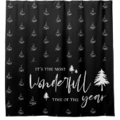 Die schönste Zeit des Jahres Weihnachtsdekoration Duschvorhang (Vorderseite)