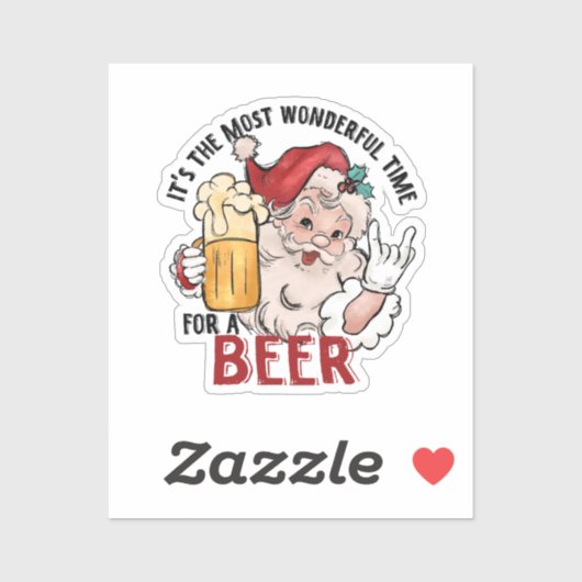 Die schönste Zeit für ein Bier Aufkleber (Blatt)