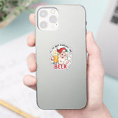 Die schönste Zeit für ein Bier Aufkleber (Telefon)