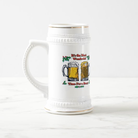 Die schönste Zeit für ein Bier Bierglas (Links)