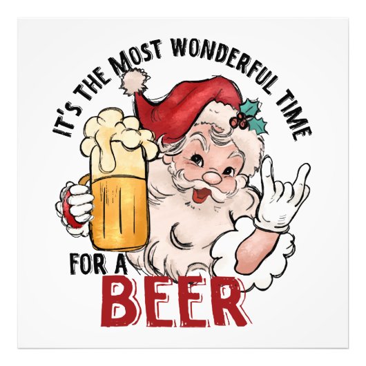 Die schönste Zeit für ein Bier Fotodruck (Vorne)