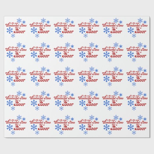 Die schönste Zeit für ein Bier Geschenkpapier (Flach)