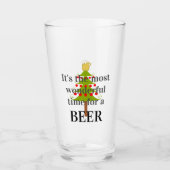 Die schönste Zeit für ein Bier Glas (Vorderseite)