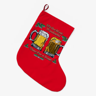Die schönste Zeit für ein Bier Großer Weihnachtsstrumpf