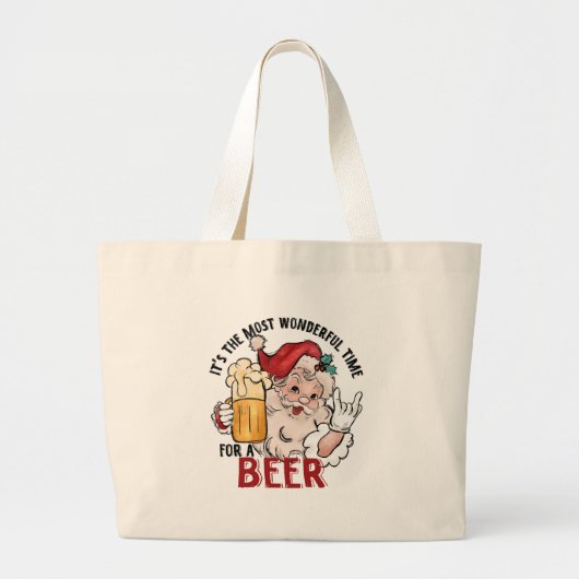 Die schönste Zeit für ein Bier Jumbo Stoffbeutel (Vorne)