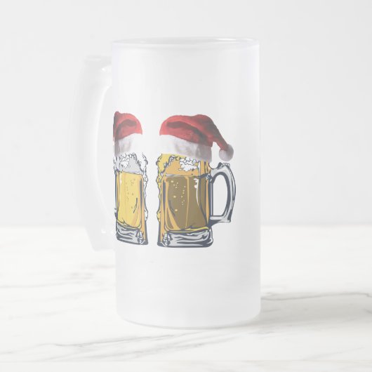 Die schönste Zeit für ein Bier Mattglas Bierglas (Vorderseite Links)