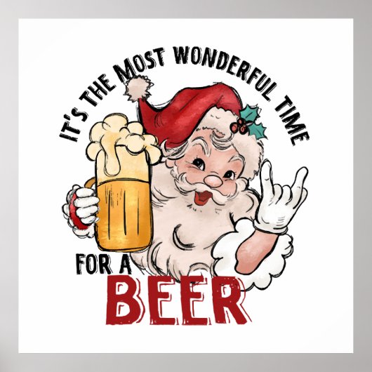 Die schönste Zeit für ein Bier Poster (Vorne)
