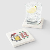 Die schönste Zeit für ein Bier Steinuntersetzer (Seitenansicht)