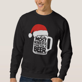 Die schönste Zeit für ein Bier Weihnachten Sweatshirt