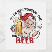 Die schönste Zeit für ein Bier Weinetikett (Einzelnes Label)