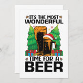 Die schönste Zeit für einen Bierurlaub Einladung (Vorne/Hinten)