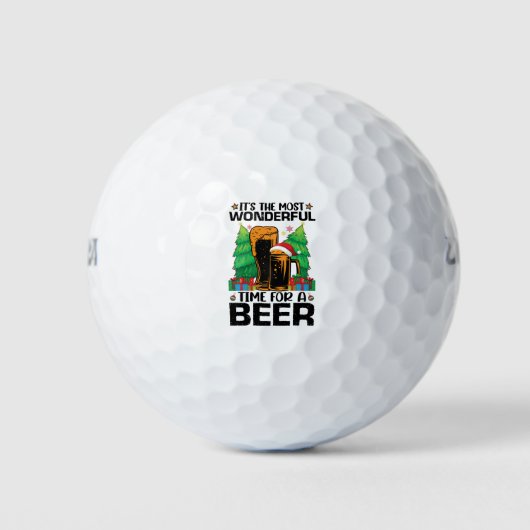 Die schönste Zeit für einen Bierurlaub Golfball (Vorderseite)